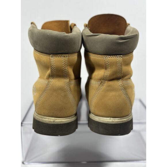 VTG Timberland Basic Men's Boots Size 13 Wheat Nubuck 6" Waterproof 27060 - Picture 6 of 14